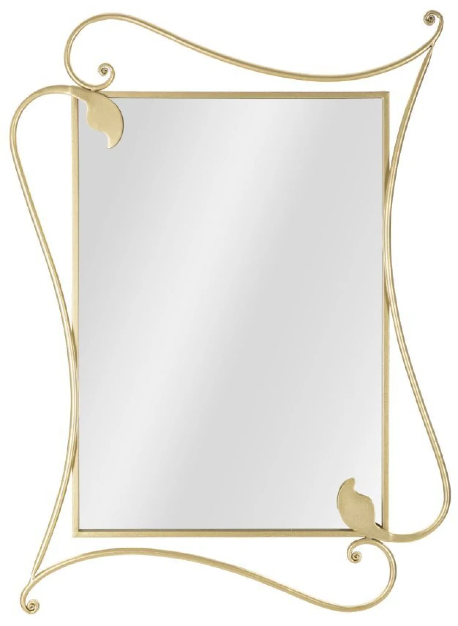 Miroir mural Péthale métal doré