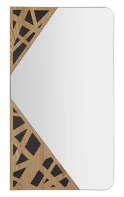 Miroir mural rectangulaire décorations géométriques M.D.F multicolore