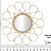 Miroir mural rond Almeria Rotin marron verre fer