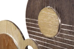 Miroir mural rond en M.D.F et verre multicolore