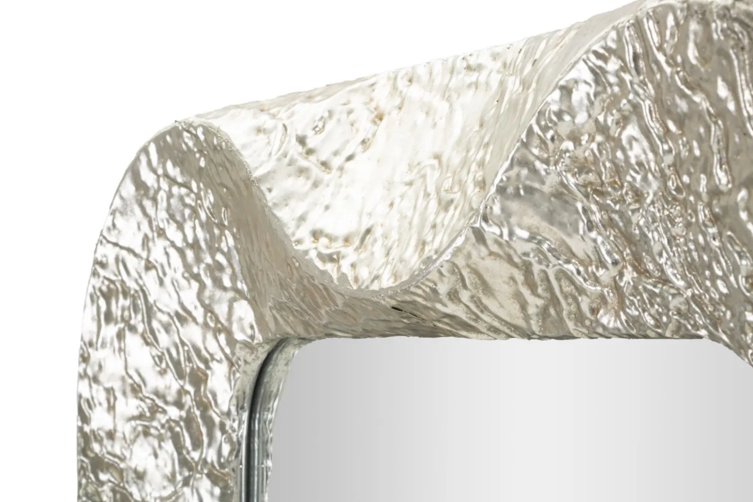 Miroir rectangulaire Argelux cadre décoratif argenté