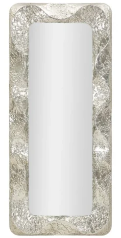 Miroir rectangulaire Argelux cadre décoratif argenté