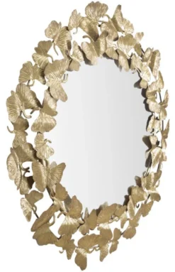 Miroir rond décoratif Fer doré verre M.D.F