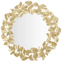 Miroir rond décoratif Fer doré verre M.D.F