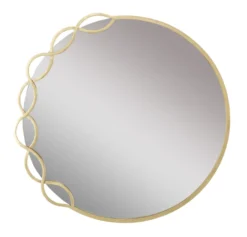 Miroir rond Eleonor métal doré