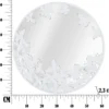 Miroir rond métal blanc décor papillons dorés