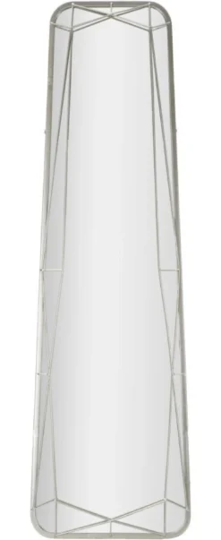 Miroir sur pied géométrique Argenté