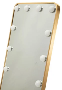 Miroir sur pied rectangulaire Hollywood avec éclairage LED