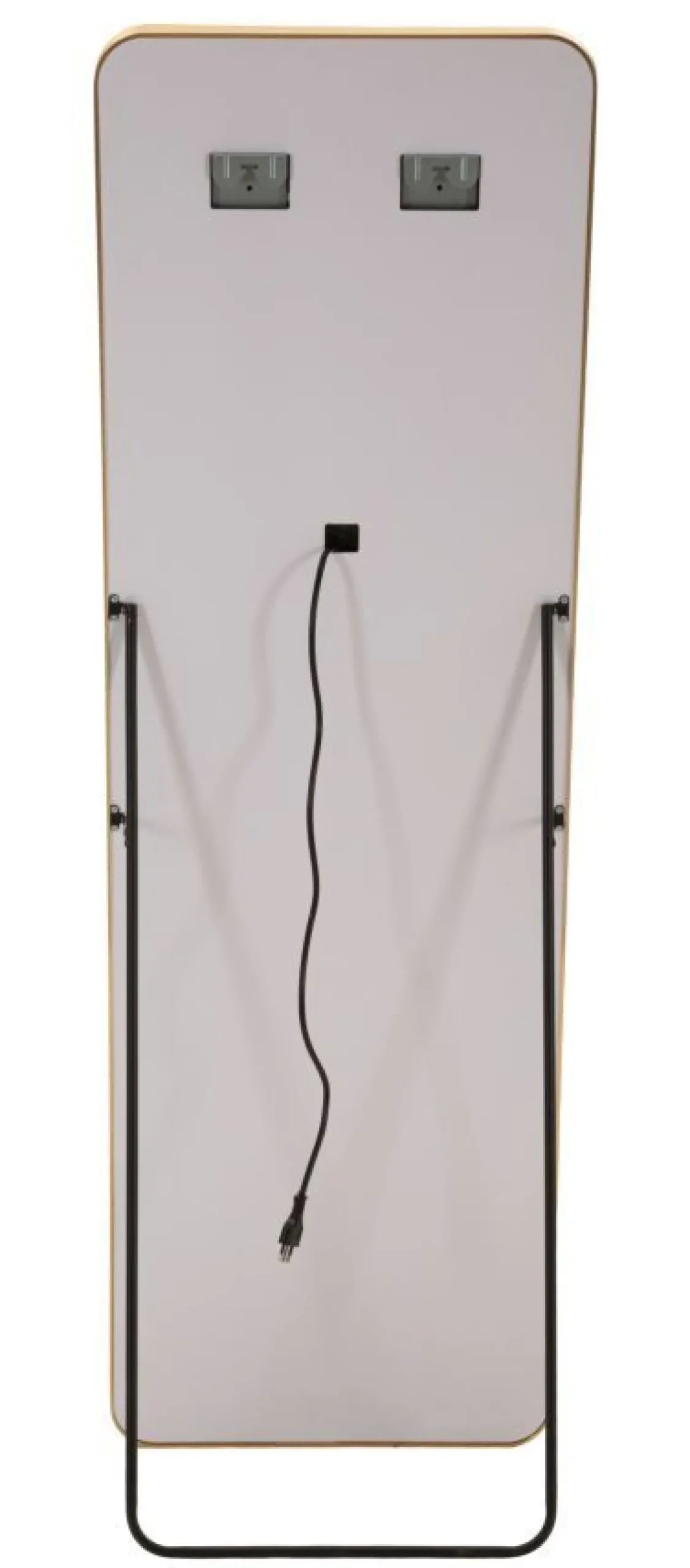 Miroir sur pied rectangulaire Hollywood avec éclairage LED