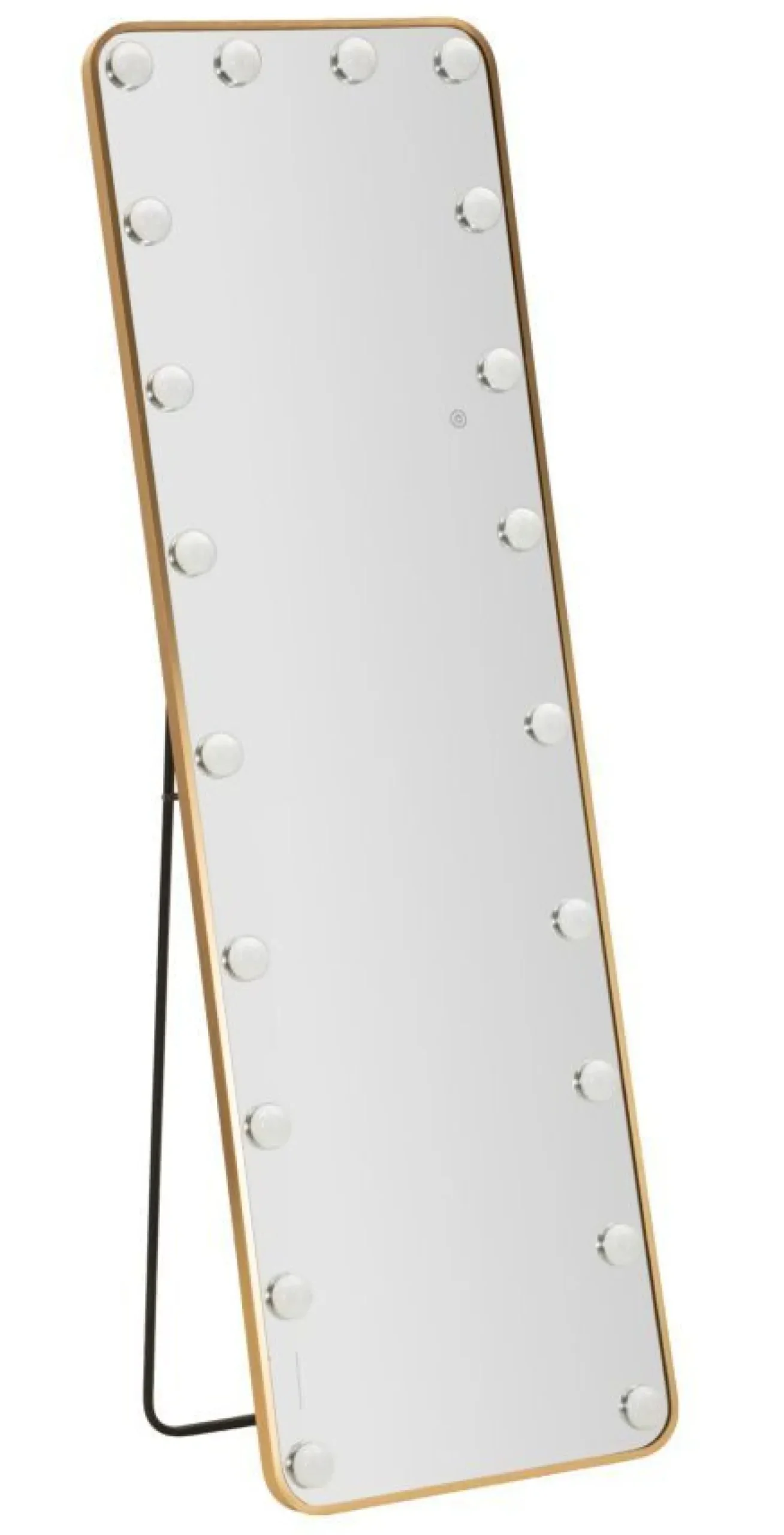 Miroir sur pied rectangulaire Hollywood avec éclairage LED