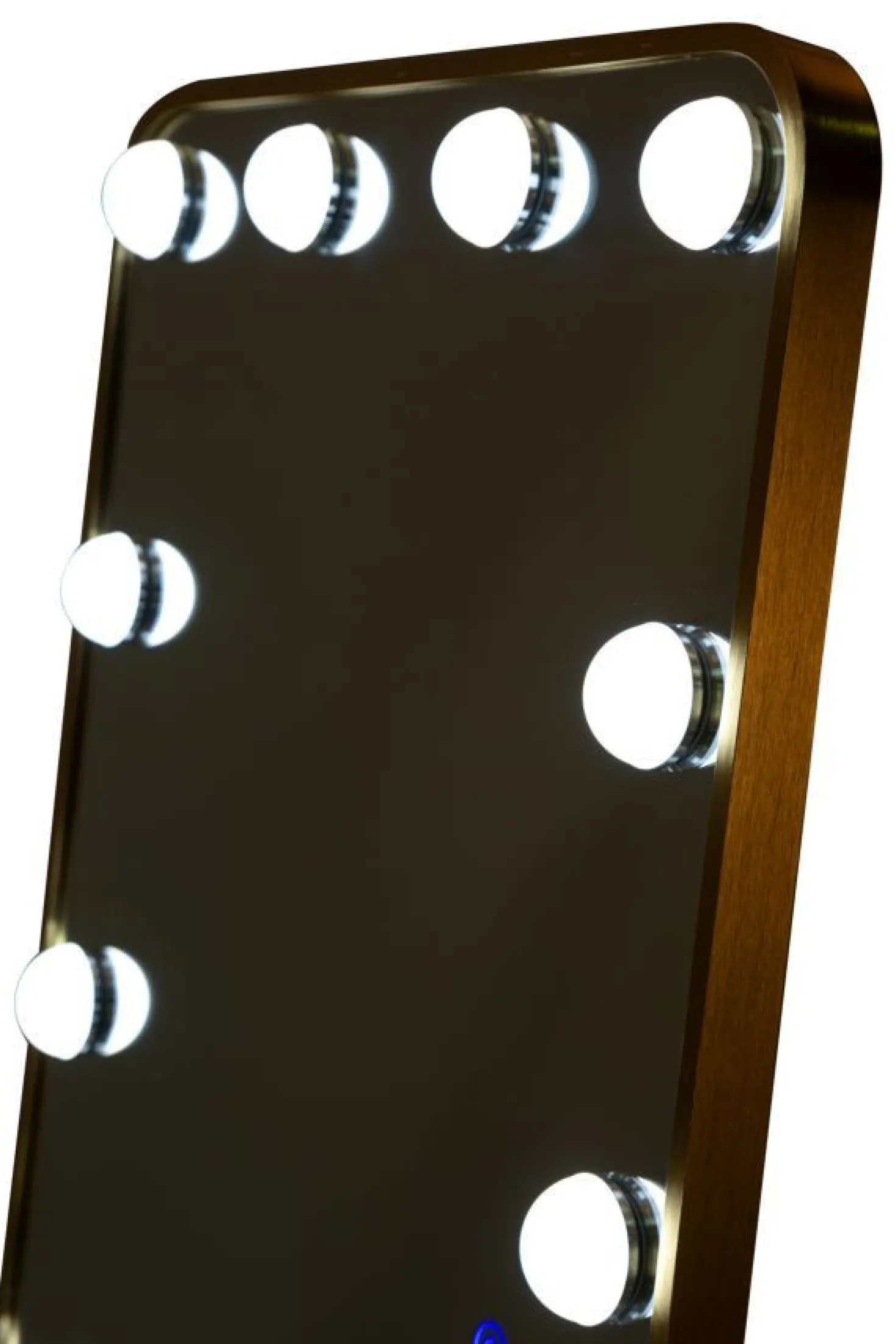 Miroir sur pied rectangulaire Hollywood avec éclairage LED