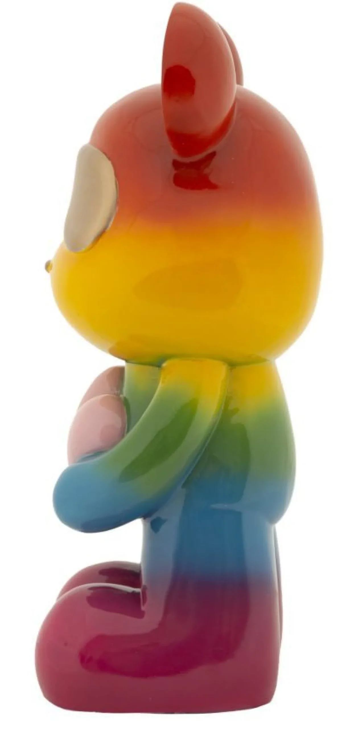 Ours rainbow en résine multicolore