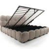 Pack Lit-coffre design boule Bilbola + Matelas Bedream 180x200cm Velours Taupe