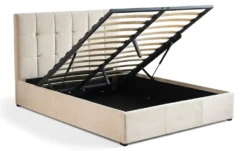 Pack Lit-coffre Luftani + Matelas Bedream 140x190cm Velours Beige