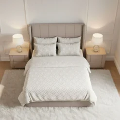Pack Lit-coffre Magorial + Matelas Bedream 140x190cm Velours Taupe