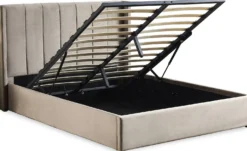 Pack Lit-coffre Magorial + Matelas Bedream 160x200cm Velours Taupe