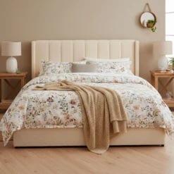 Pack Lit-coffre Magorial + Matelas Bedream 180x200cm Tissu bouclette Crème