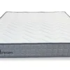 Pack Lit-coffre Magorial + Matelas Bedream 160x200cm Tissu bouclette Crème