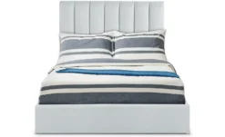 Pack Lit-coffre Songe + Matelas Bedream 140x190cm Velours Argent