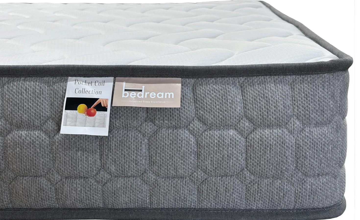 Pack Lit-coffre Songe + Matelas Bedream 180x200cm Tissu Beige