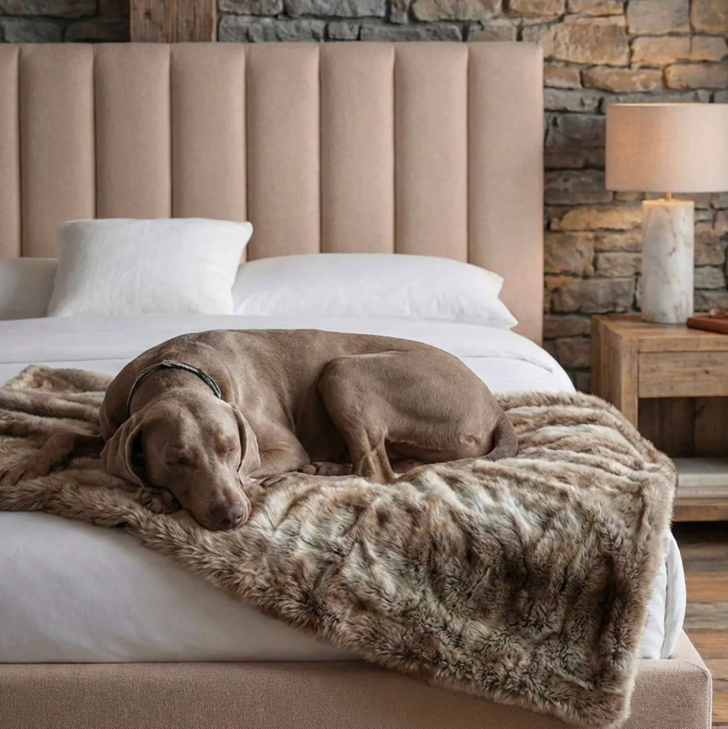 Pack Lit-coffre Songe + Matelas Bedream 180x200cm Tissu Beige