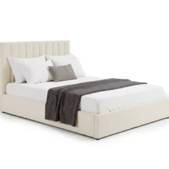 Pack Lit-coffre Songe Matelas Bedream 160x200cm Tissu bouclette Beige