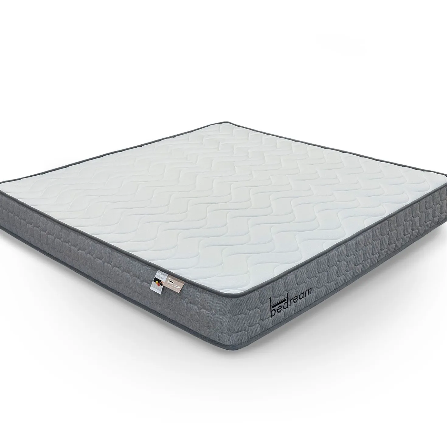 Pack Lit-coffre Songe + Matelas Bedream 180x200cm Tissu bouclette Beige