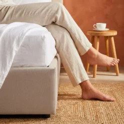 Pack Lit-coffre Songe + Matelas Bedream 140x190cm Tissu Beige