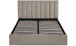 Pack Lit-coffre Songe + Matelas Bedream 160x200cm Velours Taupe