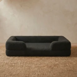 Panier pour chien et chat Chouchon 65x90cm Tissu Bouclette Noir
