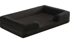 Panier pour chien et chat Chouchon 65x90cm Tissu Bouclette Noir