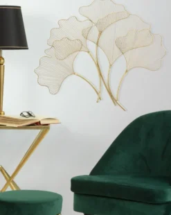Panneau décoratif géométrique en métal doré