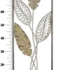 Panneau décoratif rectangulaire 3D Métal et MDF motifs feuilles finitions Or et Argent