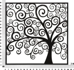 Panneau mural décoratif 3D Arbre Fer Noir