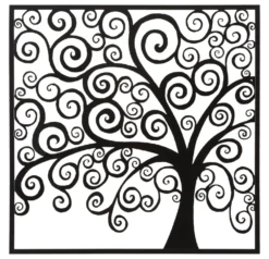 Panneau mural décoratif 3D Arbre Fer Noir
