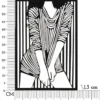 Panneau mural décoratif 3D Fer Noir silhouette féminine rayée