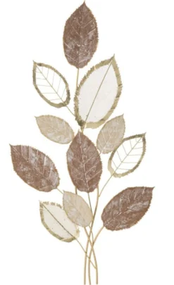 Panneau mural décoratif en fer brindilles et feuilles multicolores