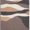 Peinture murale abstraite Darky toile encadrée bois massif couleurs chaudes