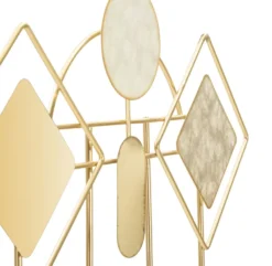 Pendentif mural en métal doré avec miroirs et surfaces marbrées