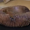 Plateau sculpté Garit Teck recyclé marron