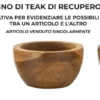 Plat Erusi Teck Recyclé Bois Marron