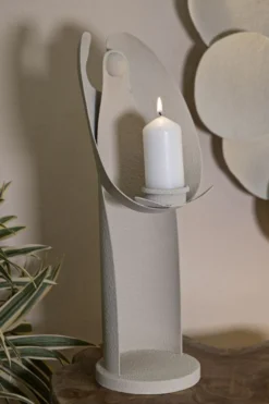 Porte-bougie Ange Beige