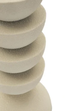 Porte-bougie Dune en céramique Beige
