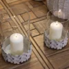 Porte-bougie Dune Verre avec base décorée de papillons
