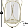Porte-bougie géométrique métal doré et verre transparent
