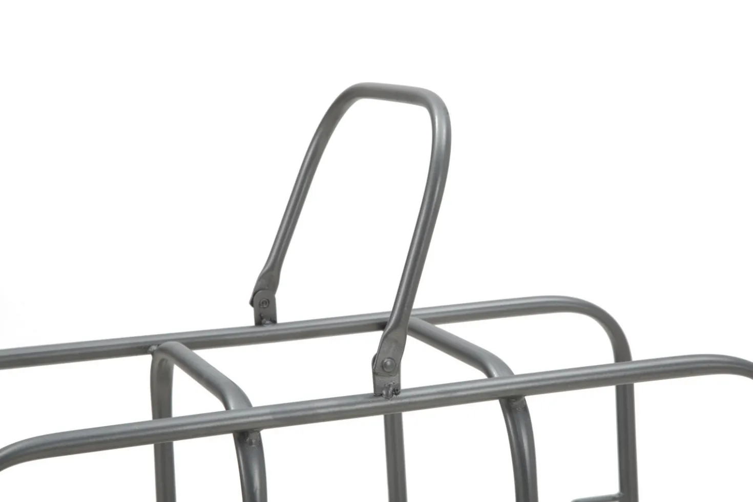 Porte-bouteilles 9 trous métal gris foncé avec poignée