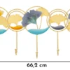 Porte-manteau mural original détail doré et disques colorés