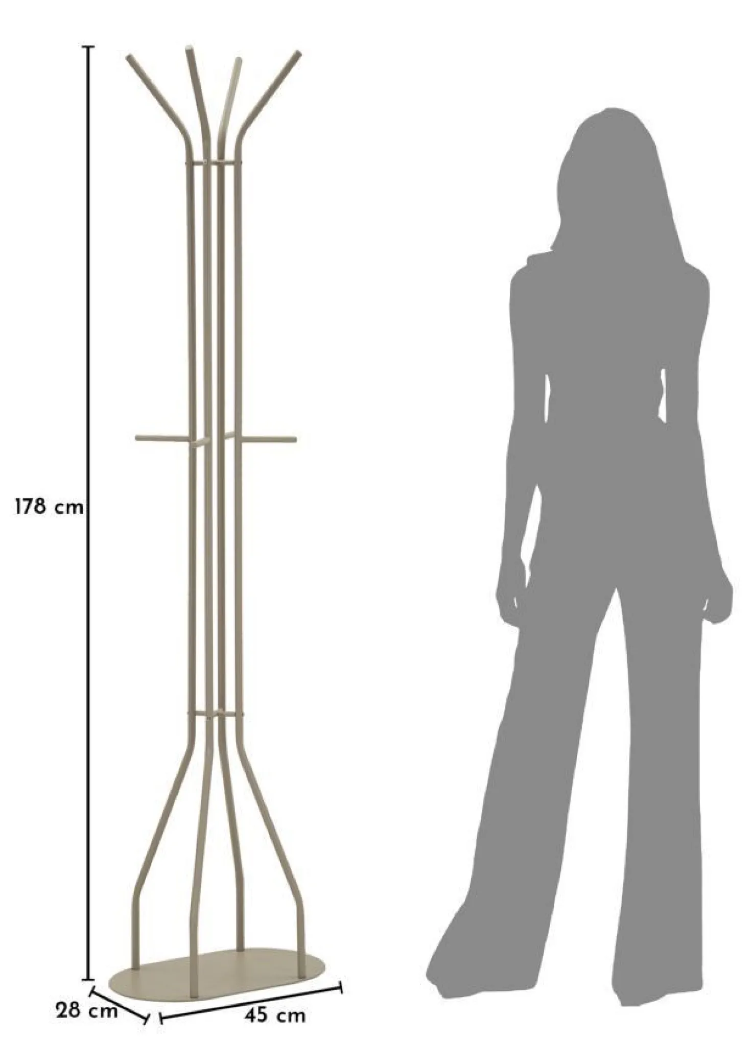 Porte-manteau Saturno Tortora