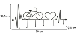 Porte-vélos mural métal Noir