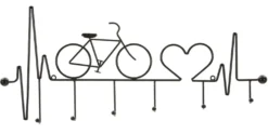 Porte-vélos mural métal Noir